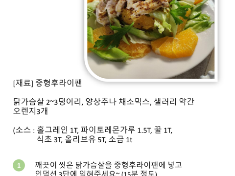닭가슴살 오렌지 샐러드